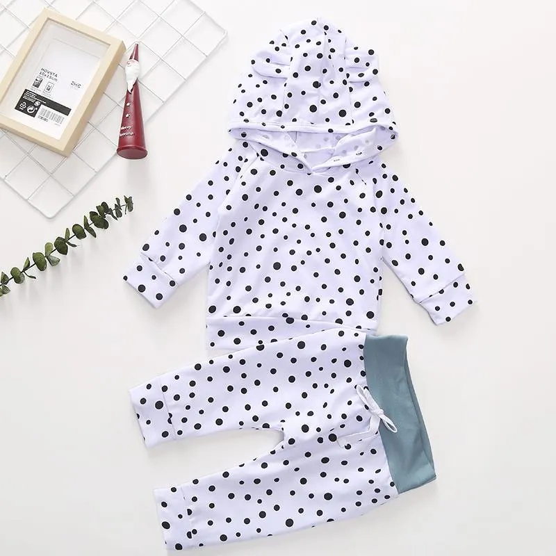 2-piece Polka Dot Hoodie & Pants for Baby