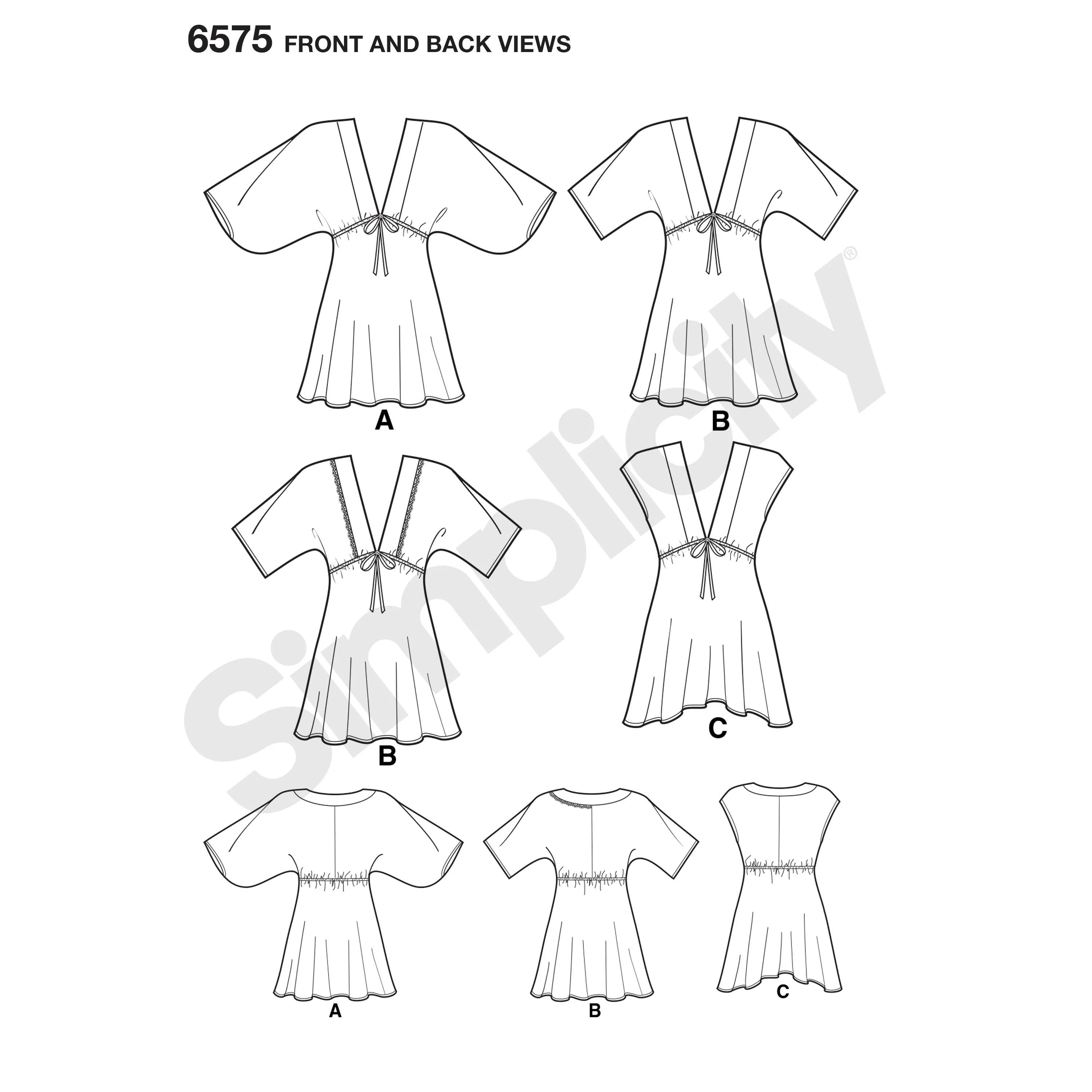 6575 New Look Pattern 6575 Misses' Tunics