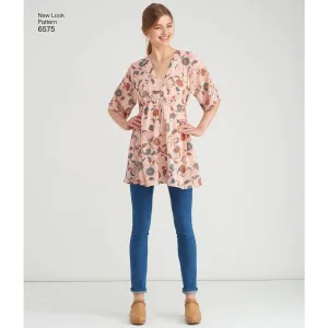 6575 New Look Pattern 6575 Misses' Tunics