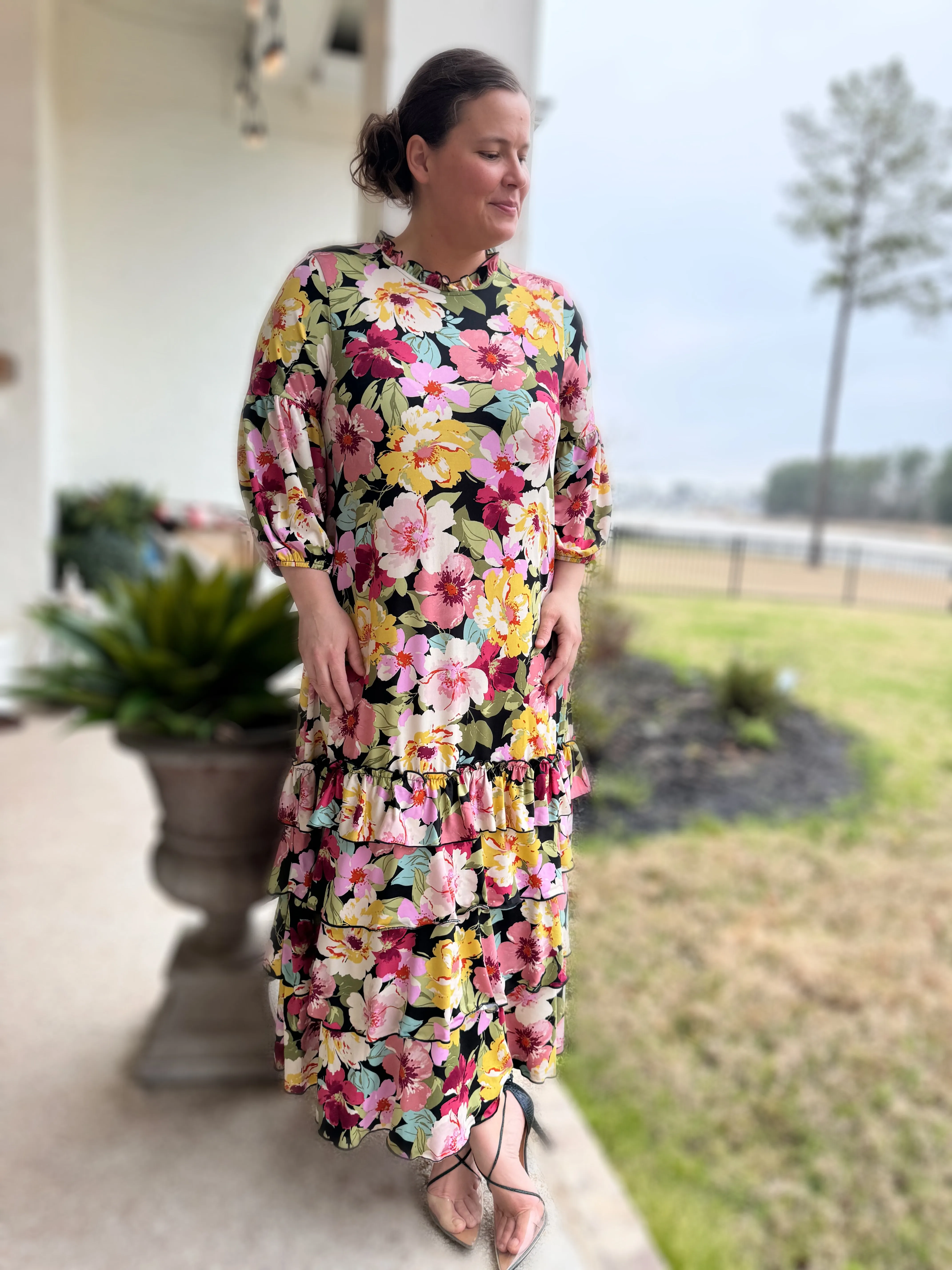 Adele Ruffled Maxi Dress