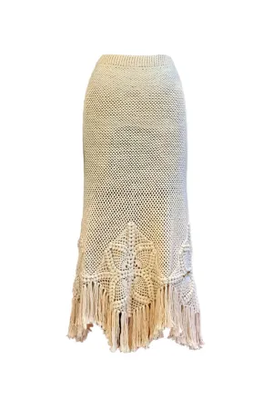 AGNES HAND-WOVEN MIDI SKIRT