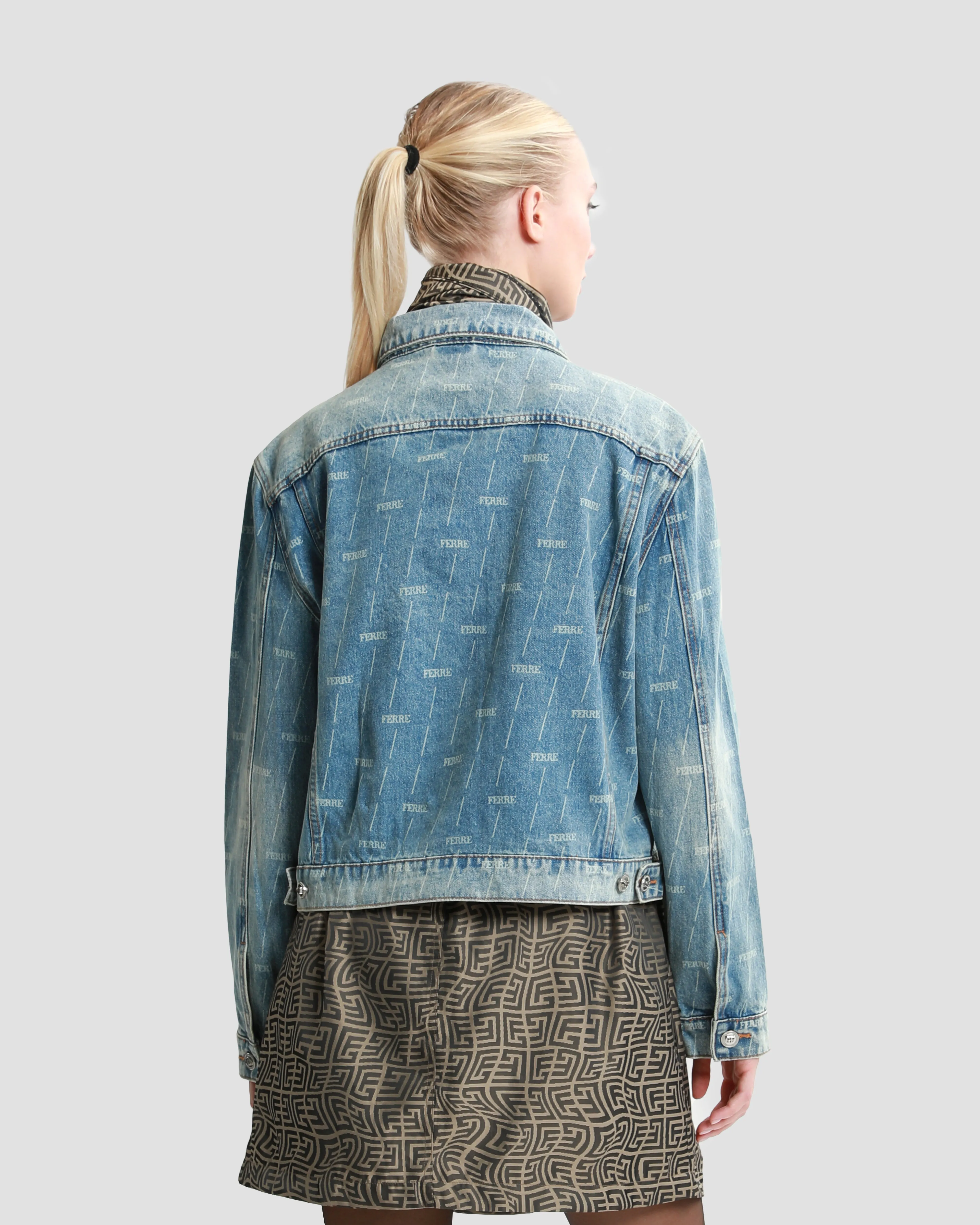 All-Over Logo Denim Jacket