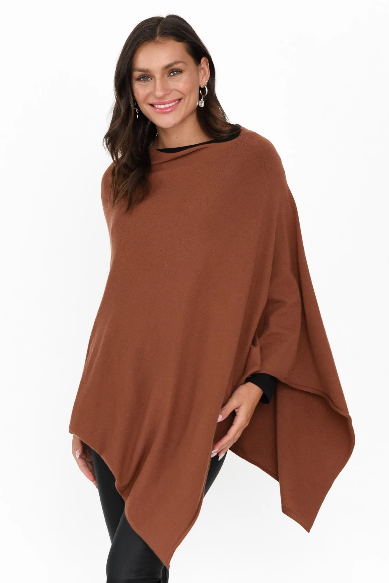 Amy Brown Wool Blend Poncho