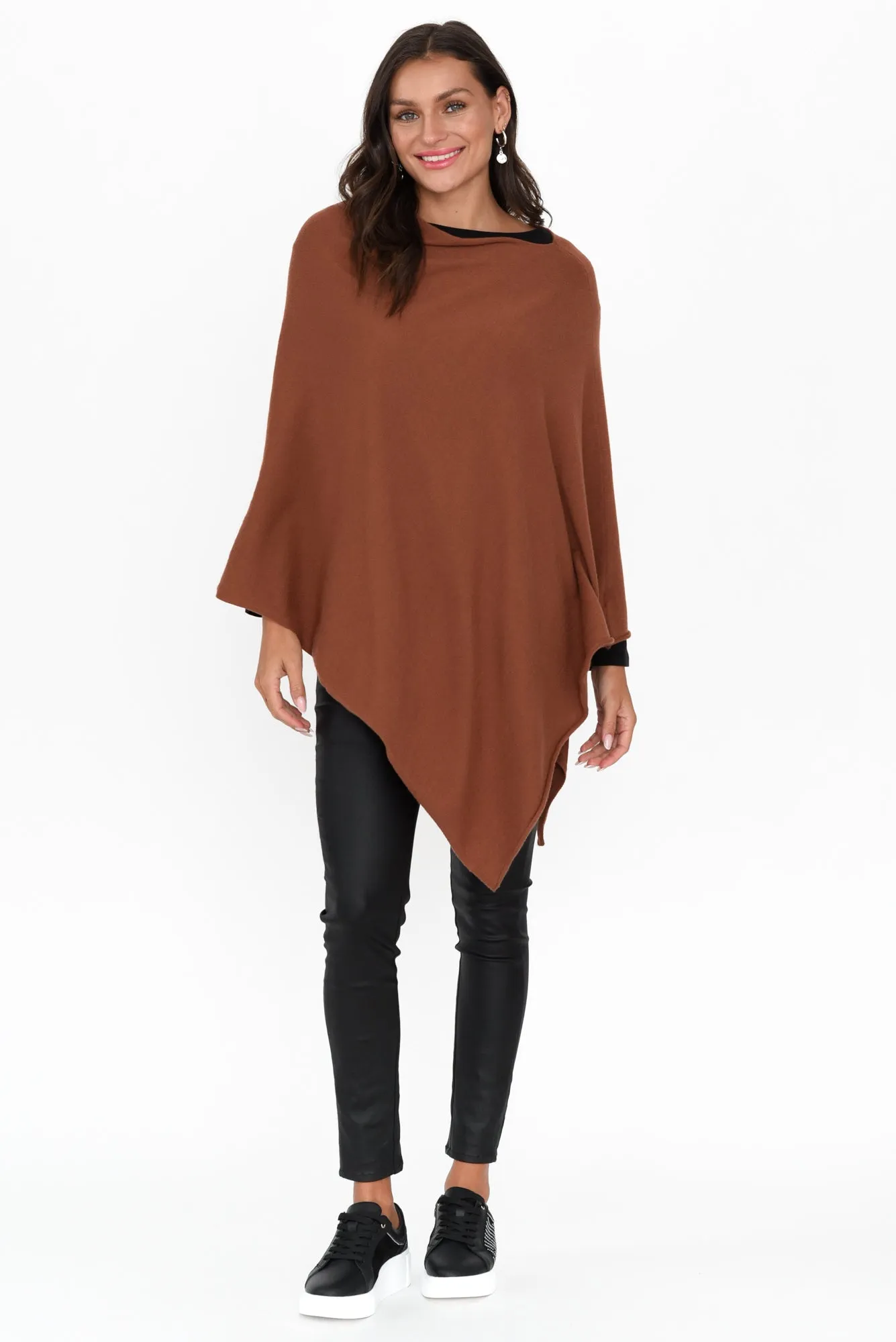 Amy Brown Wool Blend Poncho