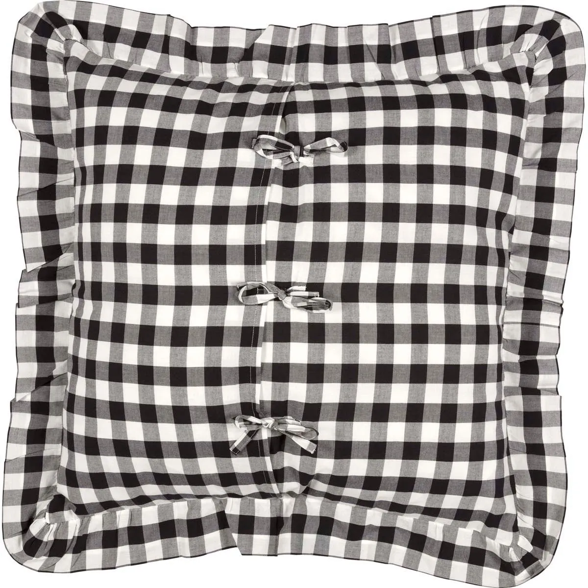 Annie Buffalo Black Check Fabric Euro Sham 26x26