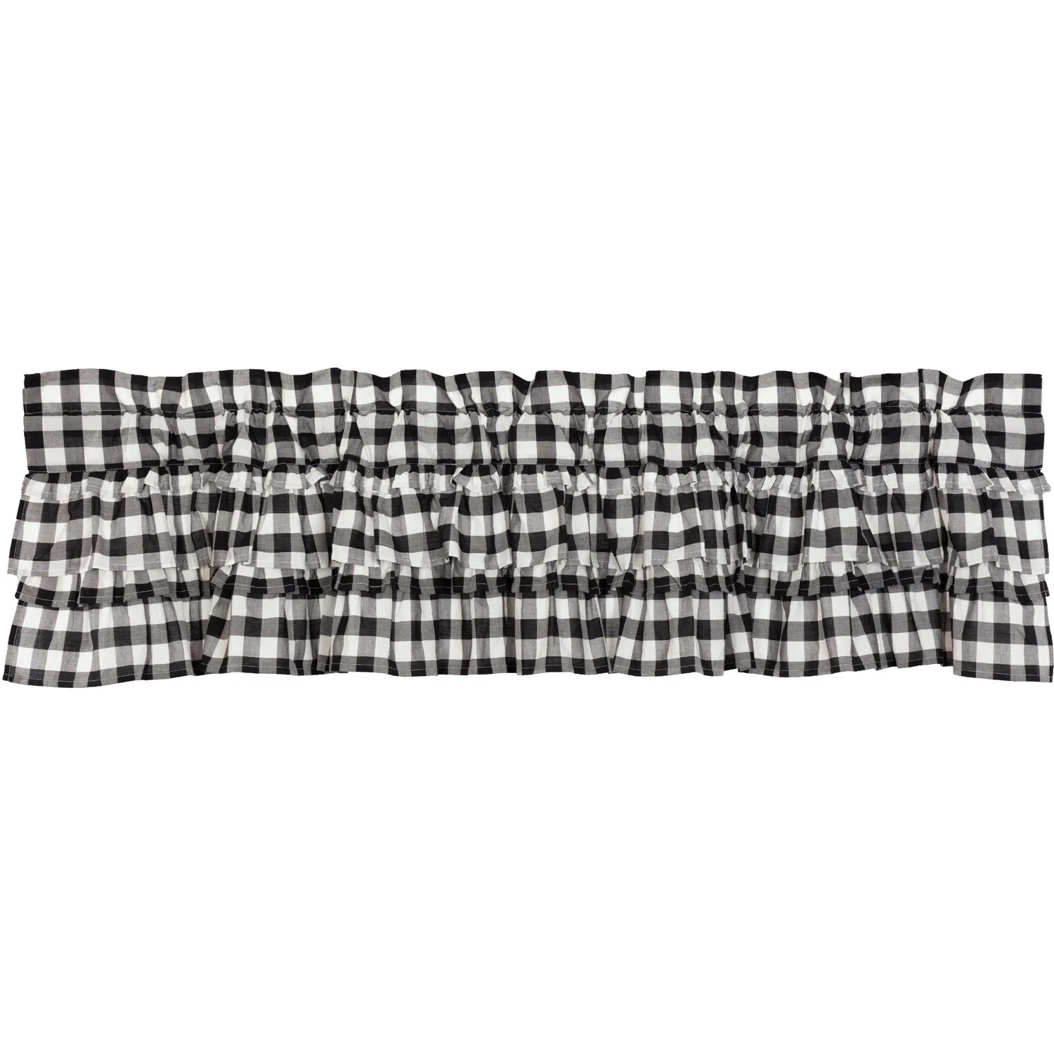 Annie Buffalo Black Check Ruffled Valance 16x72