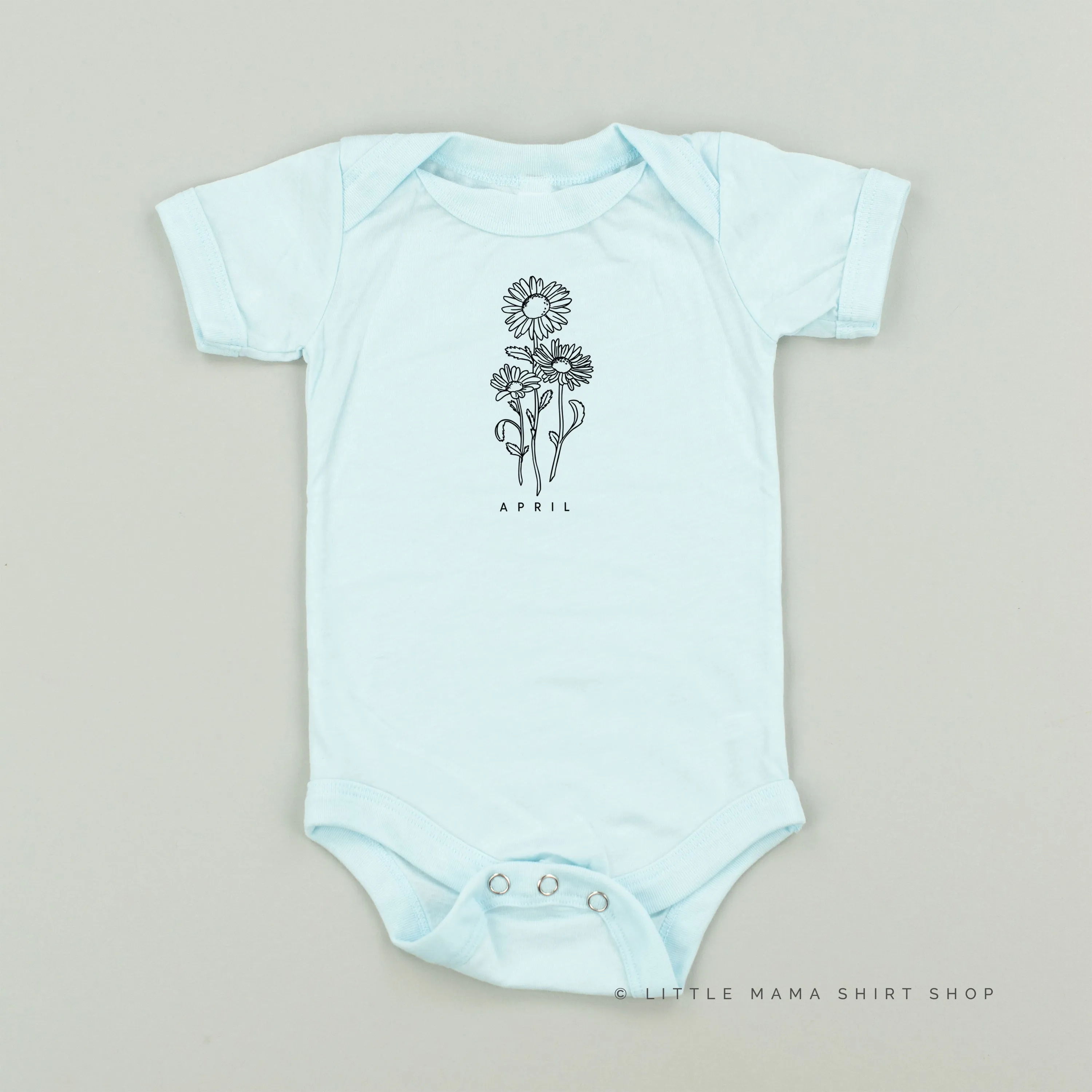 APRIL BIRTH FLOWER - Daisy - Short Sleeve Child Shirt