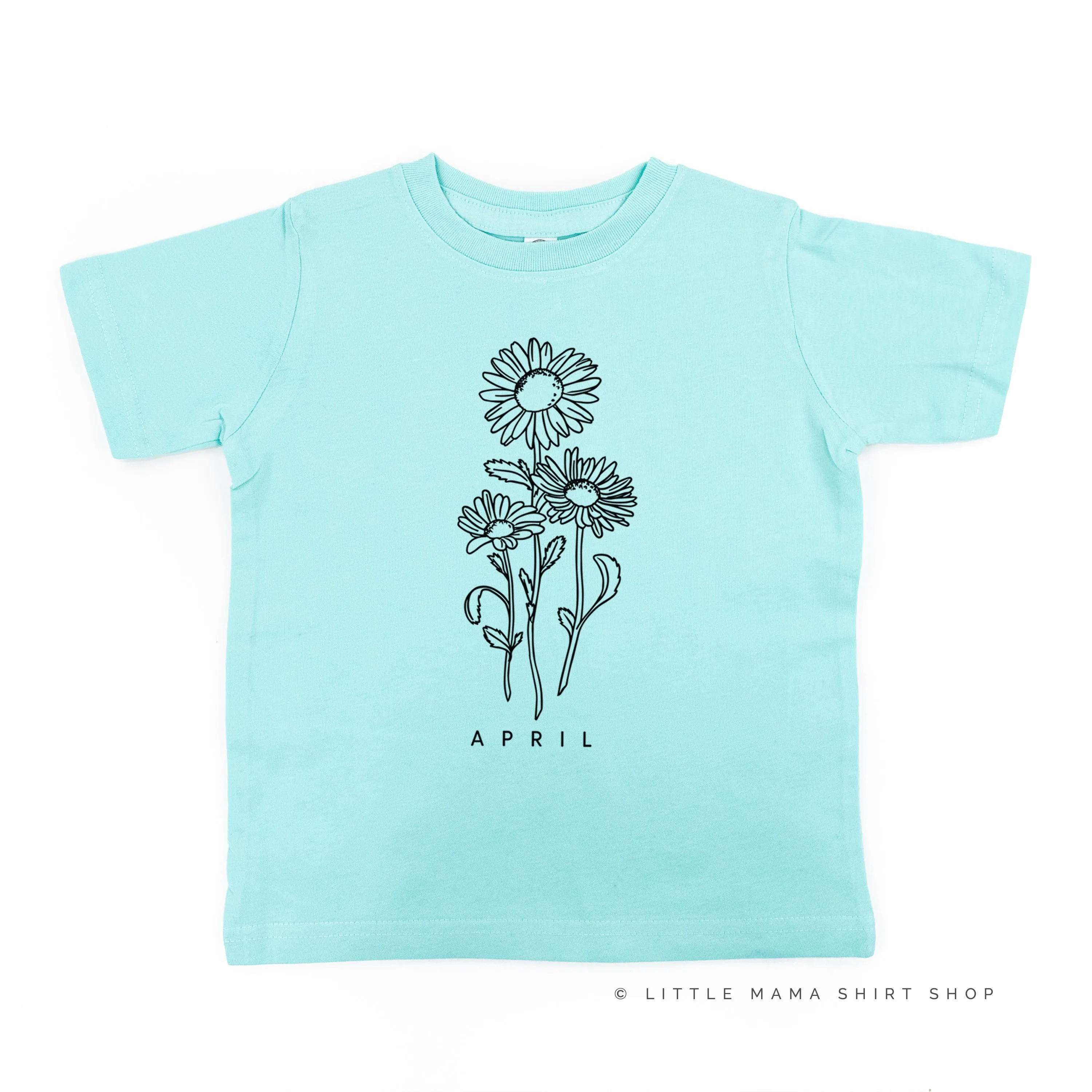 APRIL BIRTH FLOWER - Daisy - Short Sleeve Child Shirt