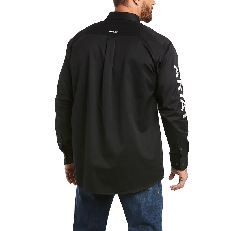 Ariat Men's Team Black Logo Twill Shirt