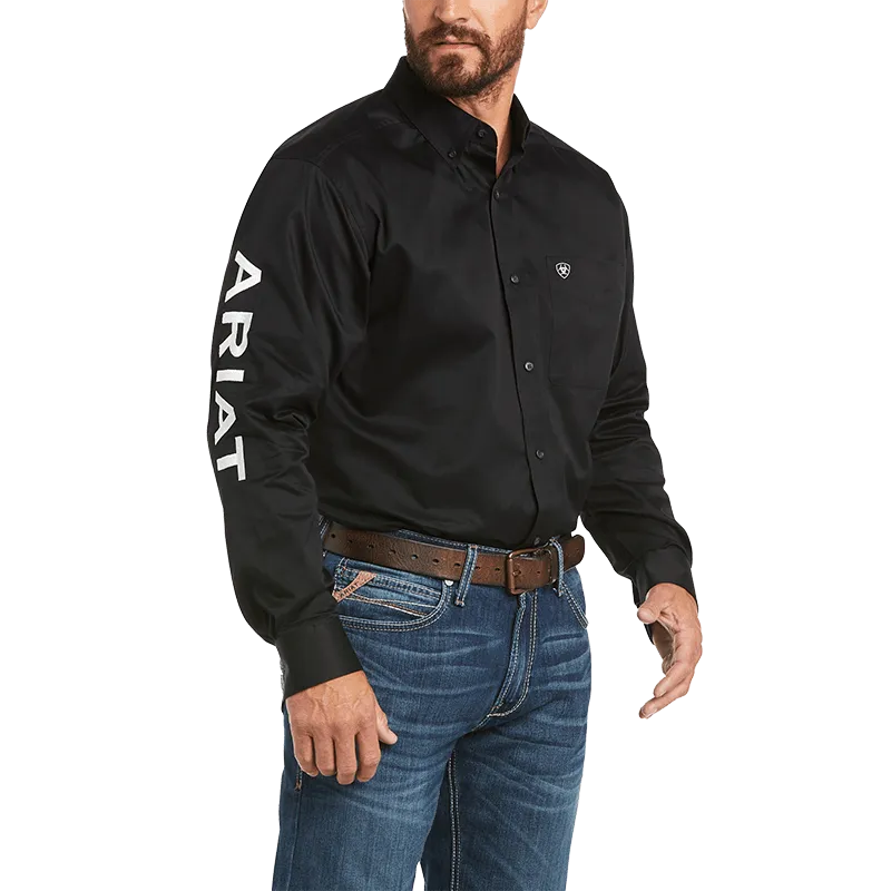 Ariat Men's Team Black Logo Twill Shirt