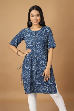 Bageecha Dabu Indigo Kurta