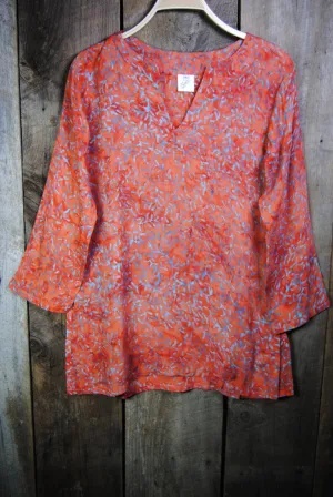 Batik Tunics Foliage in Auburn