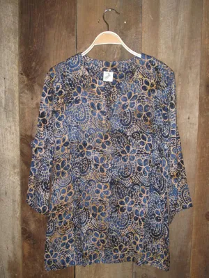 Batik Tunics Navy