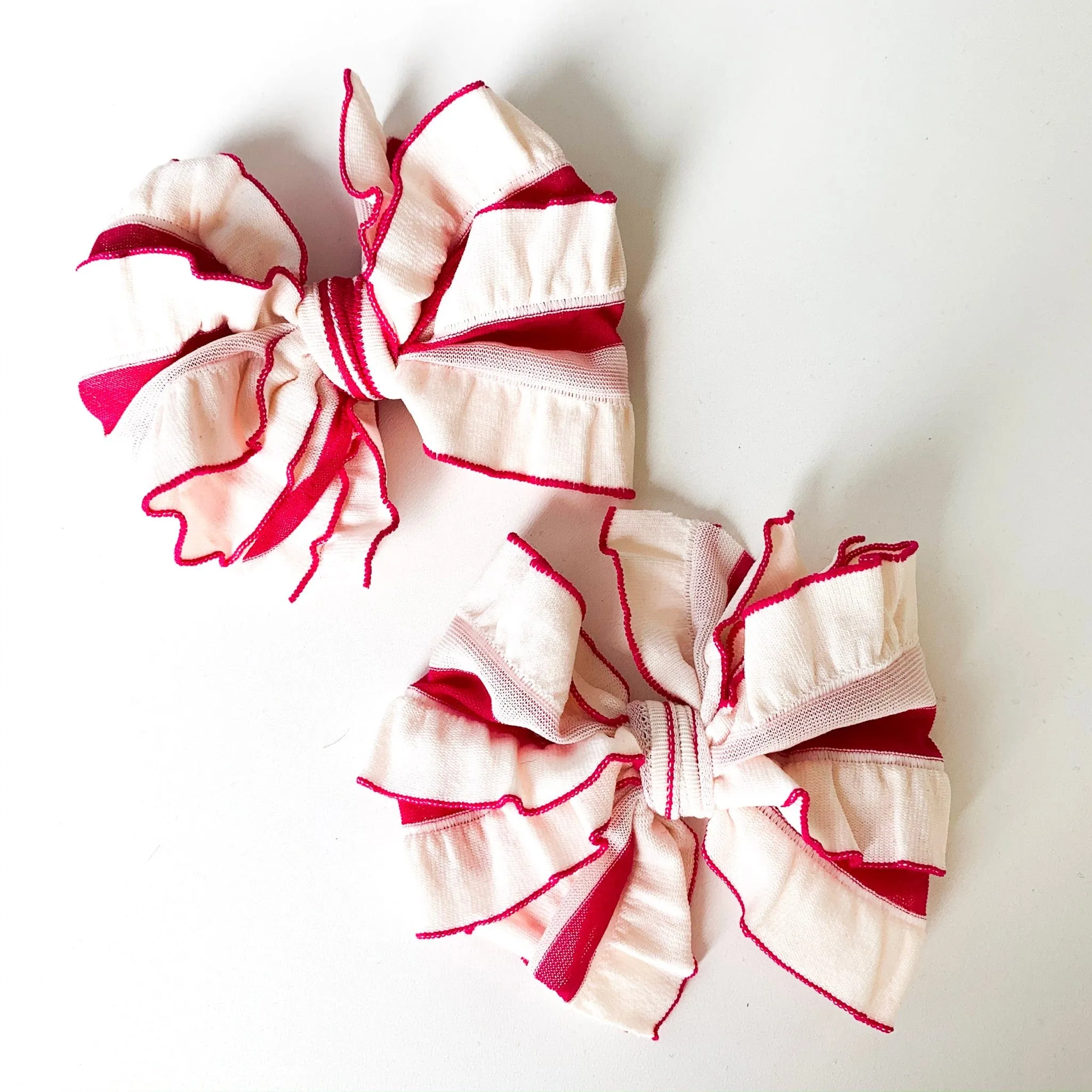 Berry & Cream Ruffle Clip