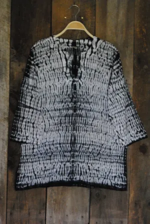 Black and White Shibori Tunic