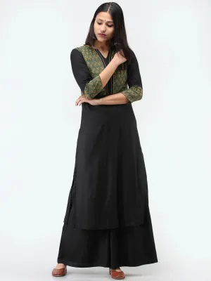 Black Rayon Palazzo - P001F001