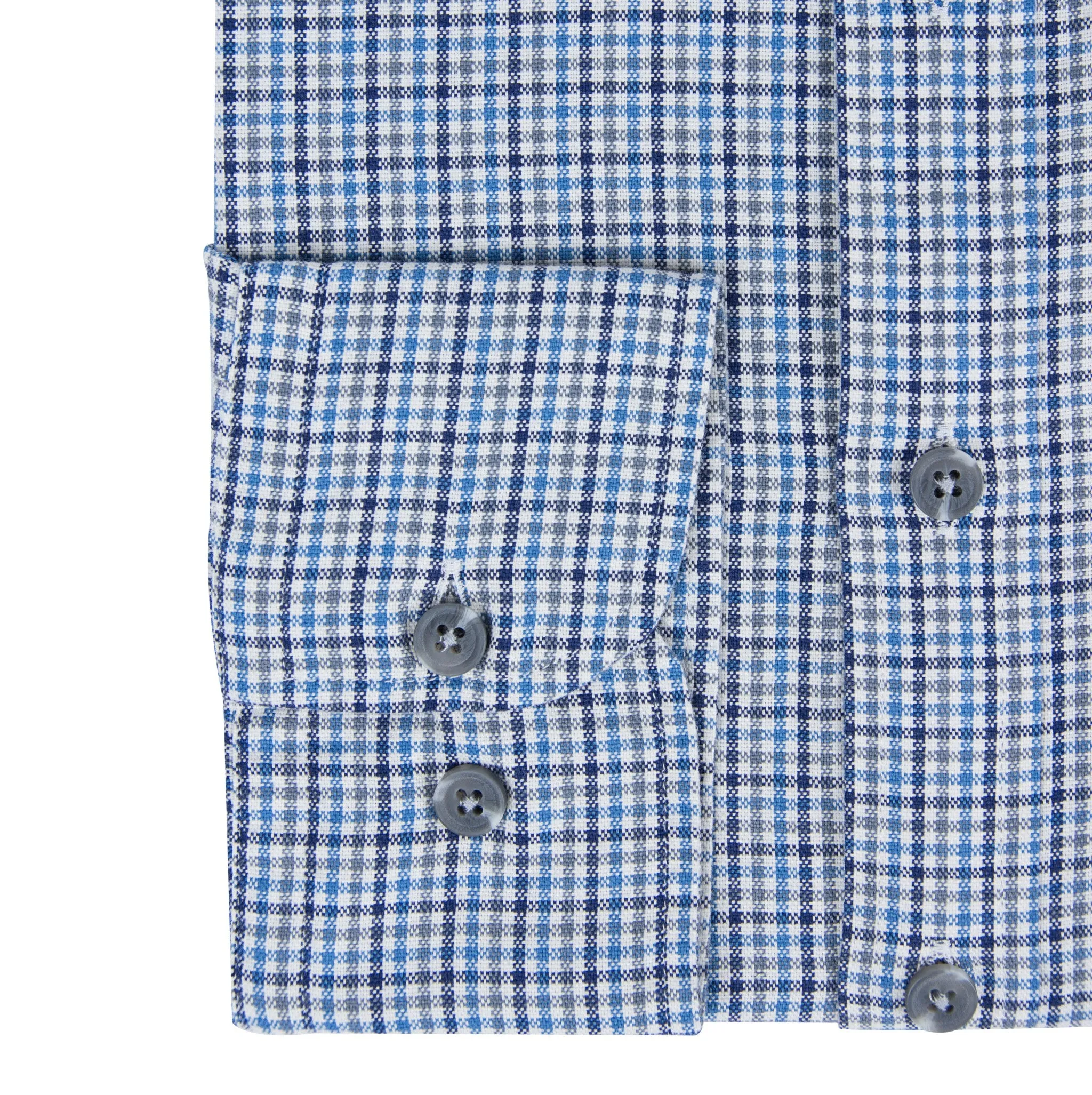 Blue & Grey Soft Oxford Mini Check Men's Shirt