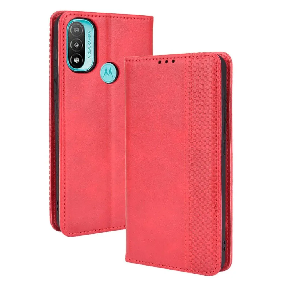 Bofink Vintage Motorola Moto E20 leather case - Red