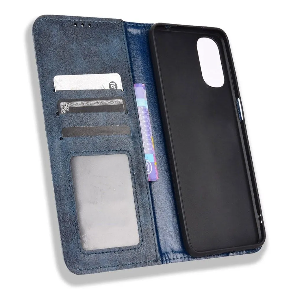 Bofink Vintage Motorola Moto G22 leather case - Blue