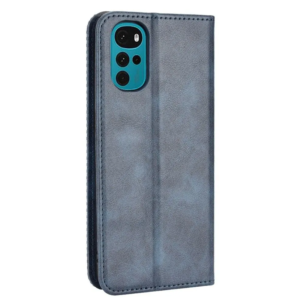 Bofink Vintage Motorola Moto G22 leather case - Blue