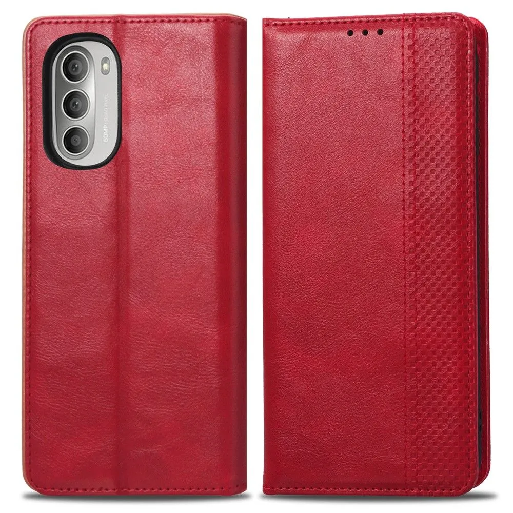 Bofink Vintage Motorola Moto G51 5G leather case - Red