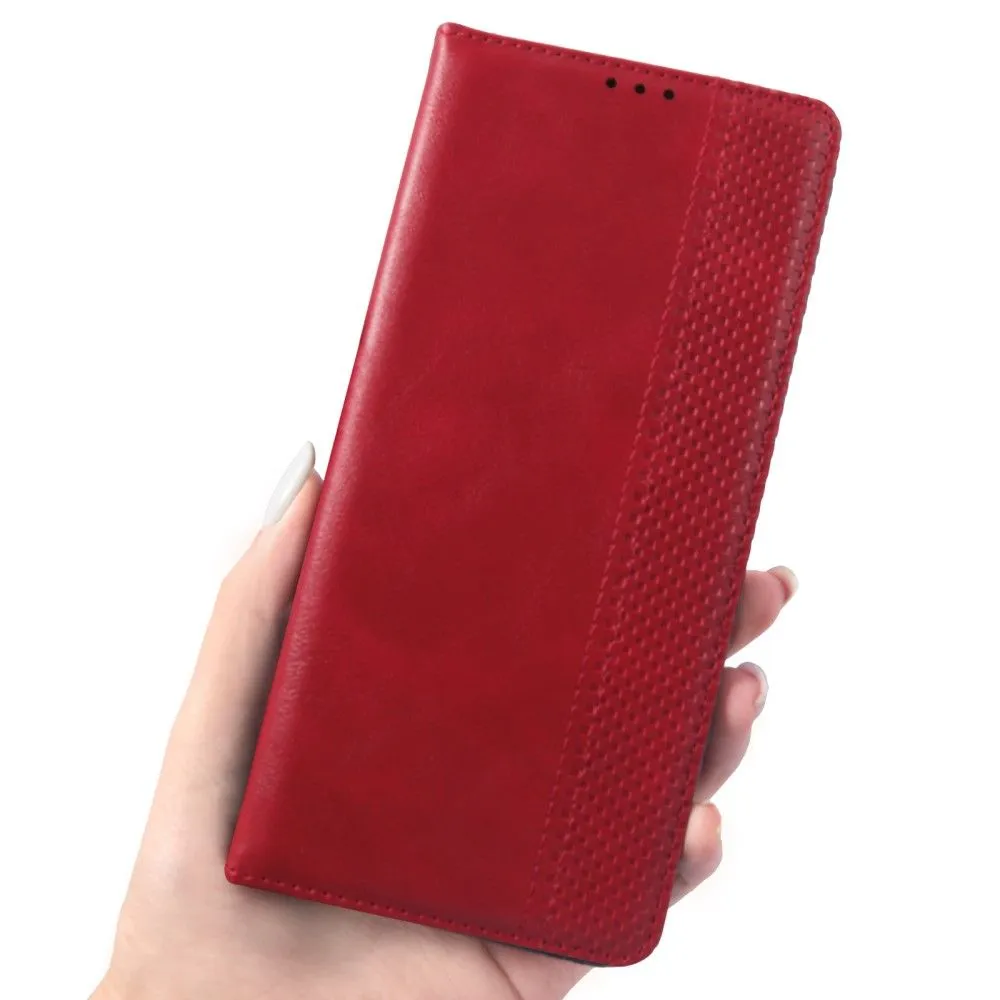 Bofink Vintage Motorola Moto G51 5G leather case - Red