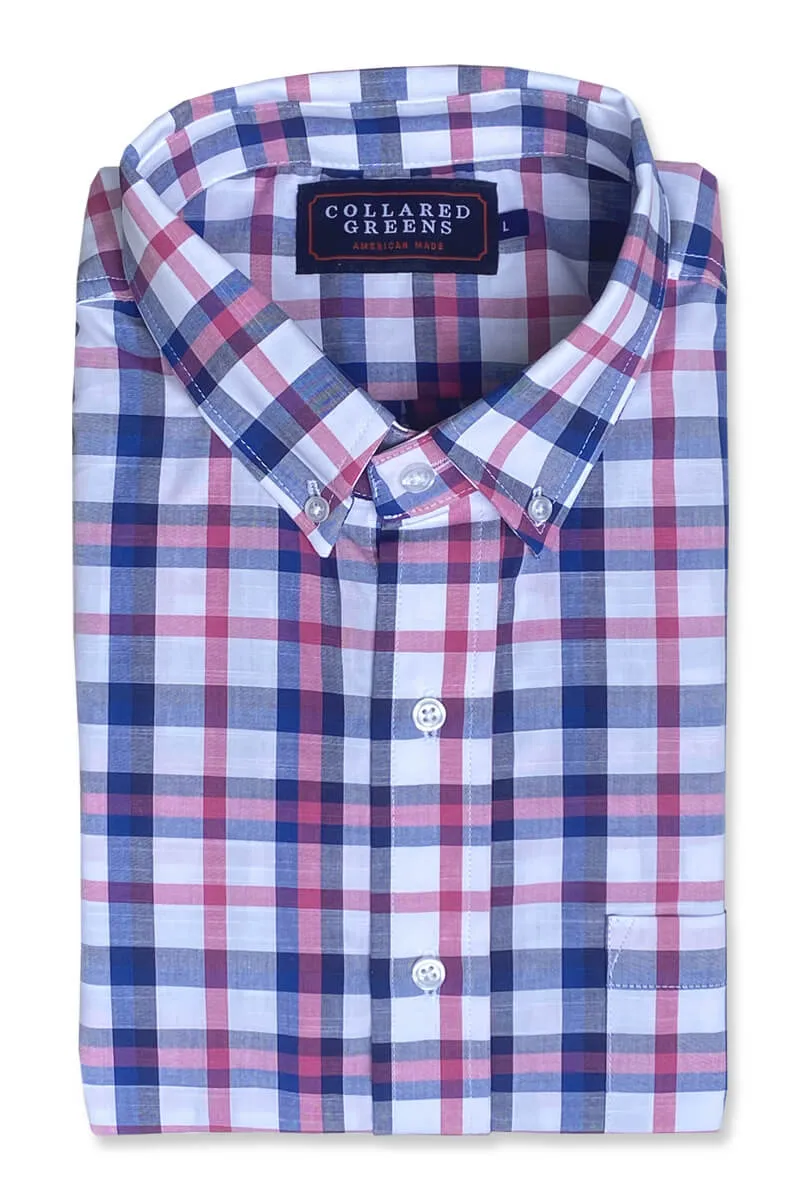 Canton: Brookline Button Down Shirt - Pink/Blue