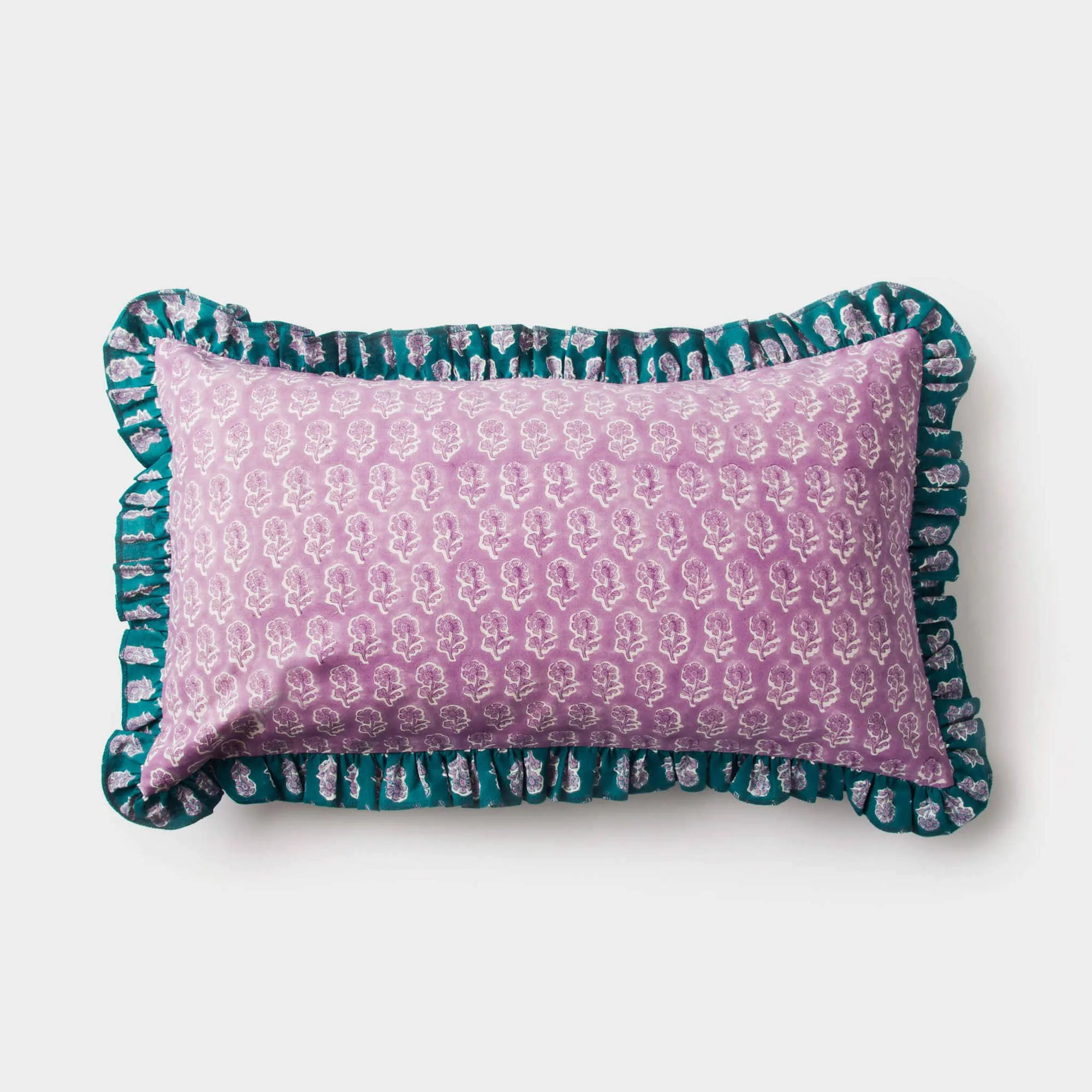 Daisy Ruffled Rectangle Pillow Cover