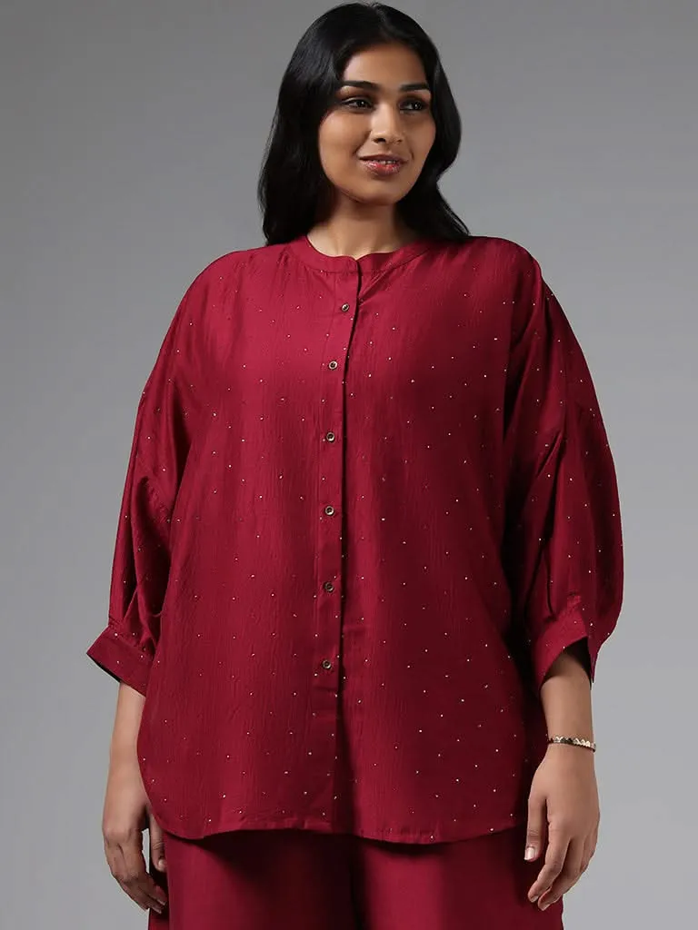 Diza Magenta Sequin Tunic