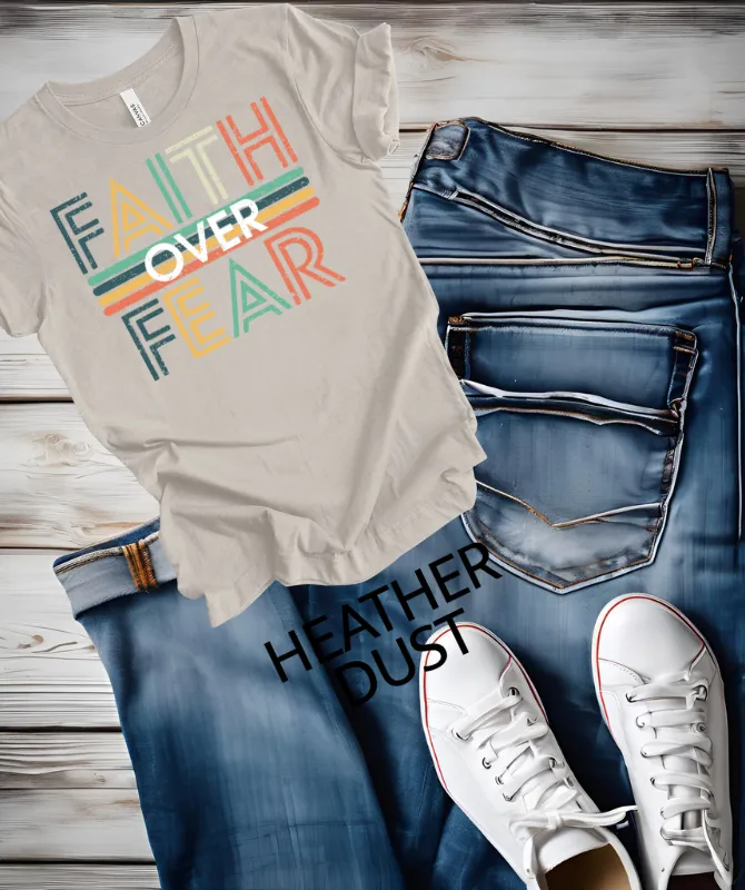 Faith over Fear retro Graphic tee