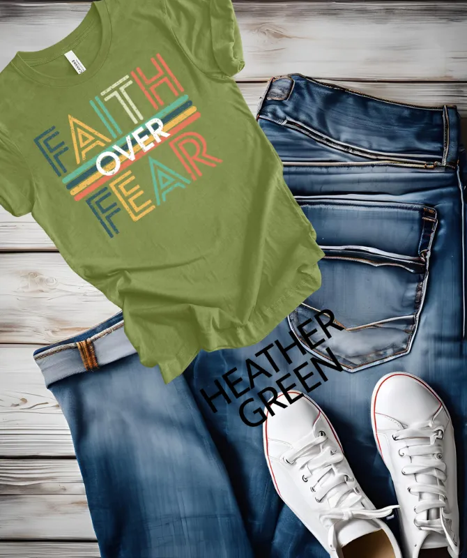 Faith over Fear retro Graphic tee