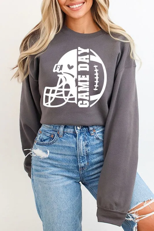 Fall Football Game Day Vibes Helmet Sweatshirt