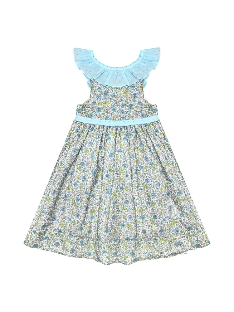 Girl's "Laurie & Brandon" Sleeveless Floral Print Dress