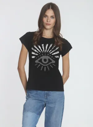 Graphic Ava Tee -Black Eye Rays