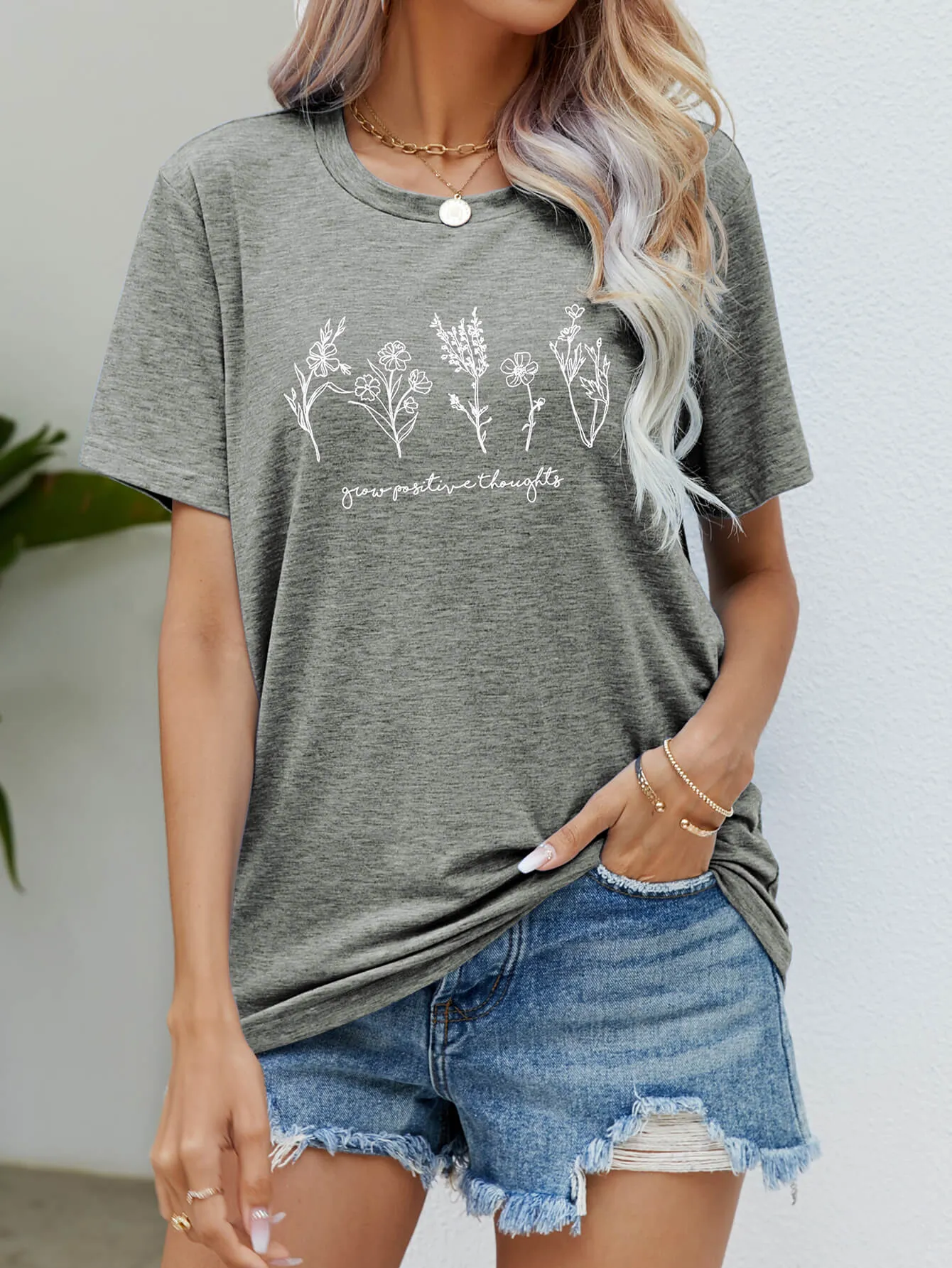 Graphic Round Neck Short Sleeve Tee