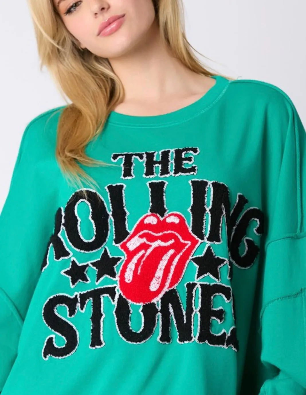 Green Envy Rolling Stones Sweatshirt