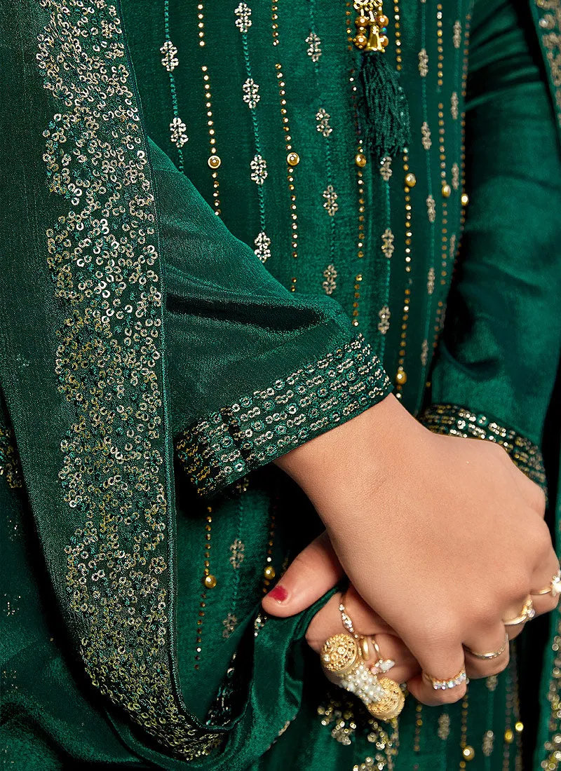 Green Pakistani Palazzo Suit