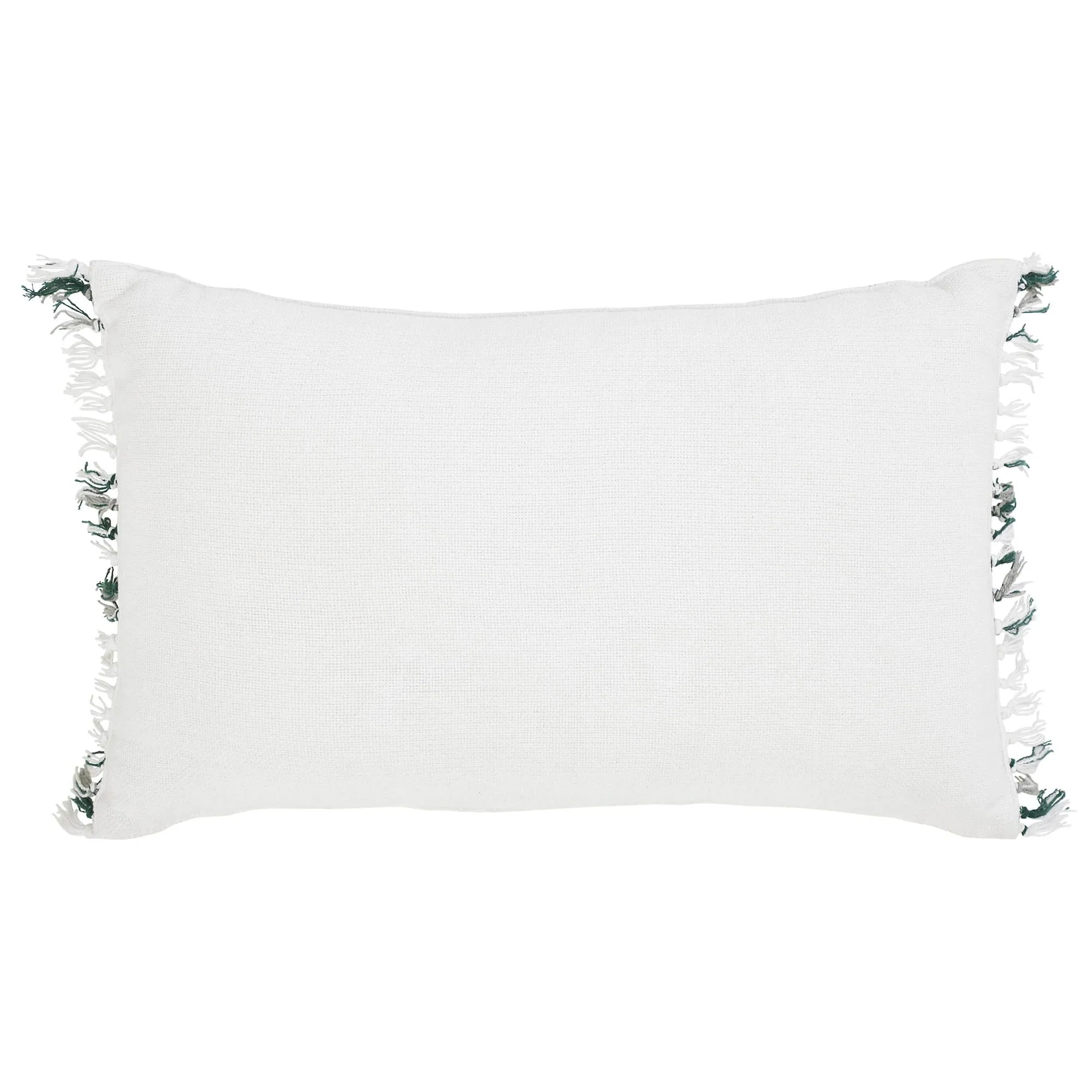 Harper Plaid Fringed Pillow 14x22"