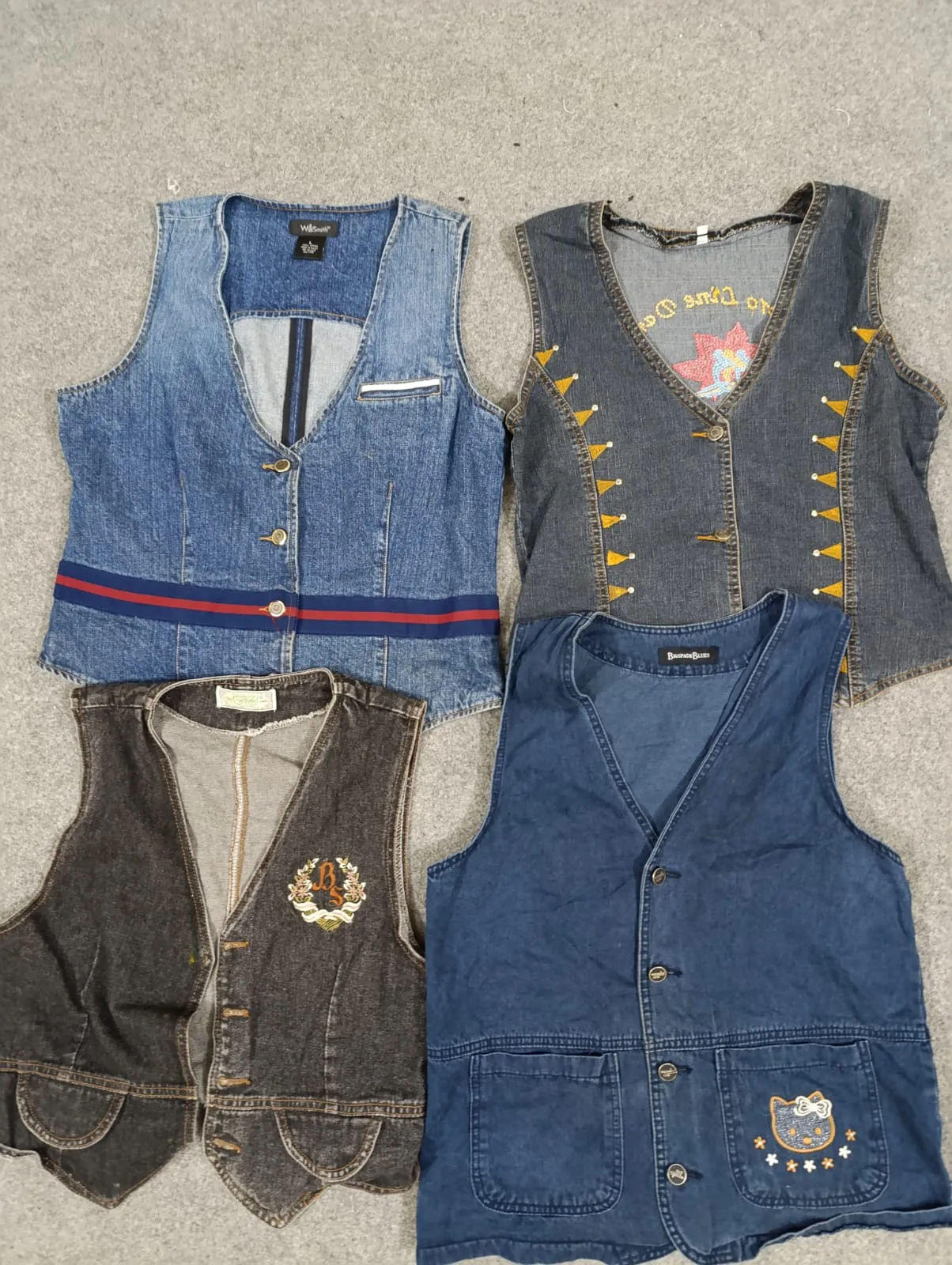 HD152 Ladies Y2K Denim Vest - 18 pcs