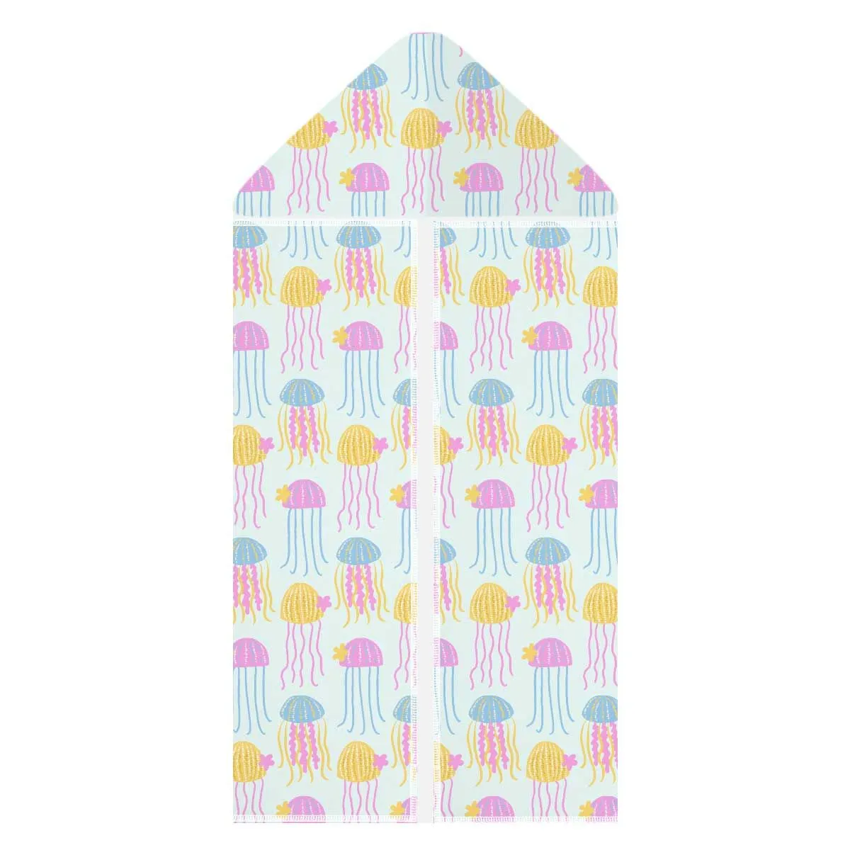 Jelly Fish with Flower Pattern UPF 50  Sunscreen Towel