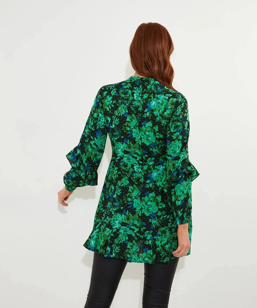 Joe Browns 18 Green Winter Florals Tunic Dress