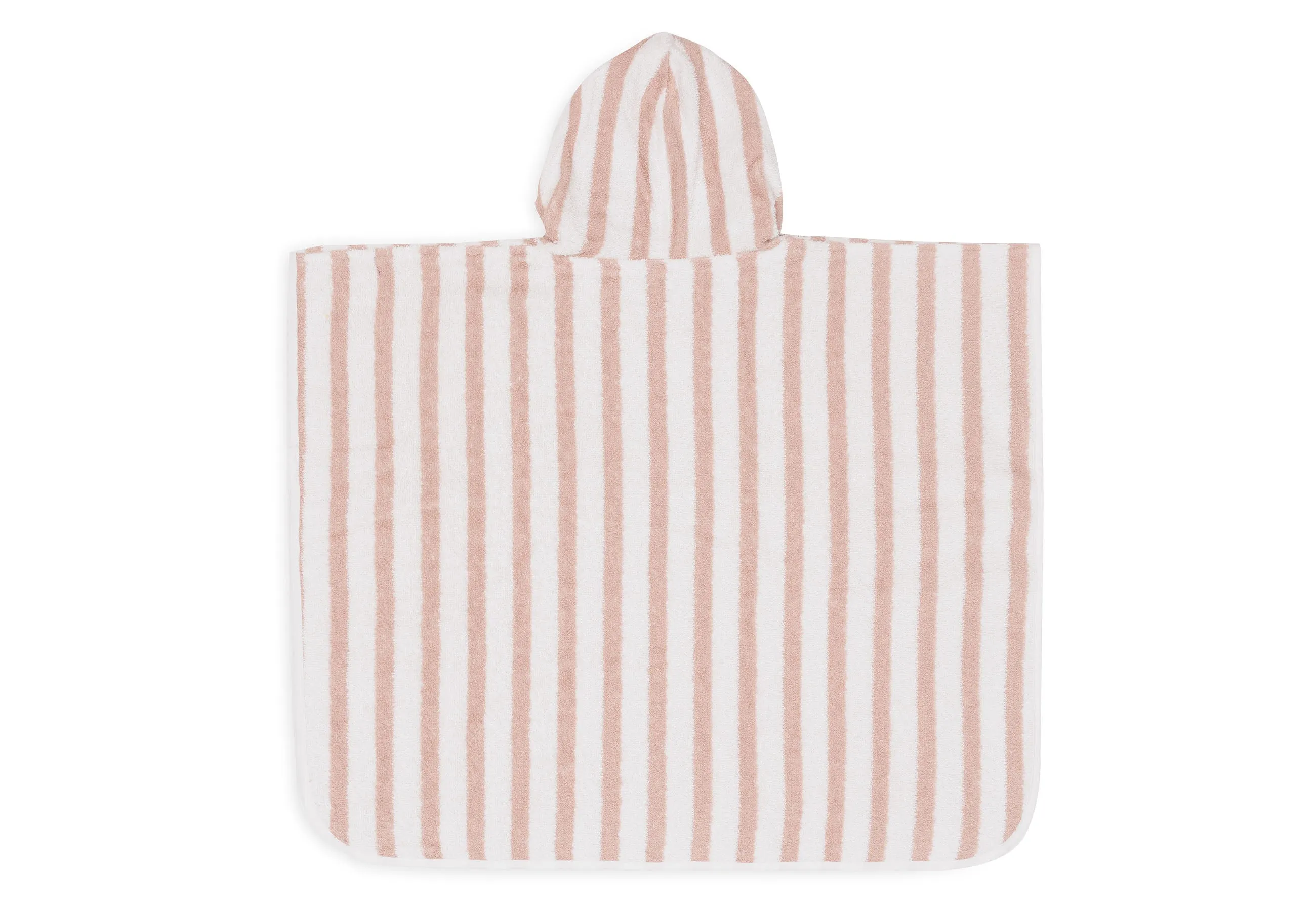 Jollein Bath Poncho Stripe Terry Wild Rose Gots