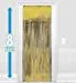 Kicko 2 Pack 3 X 8 Metallic Gold Tinsel Foil Fringed Curtain - for Door, Window, Wall