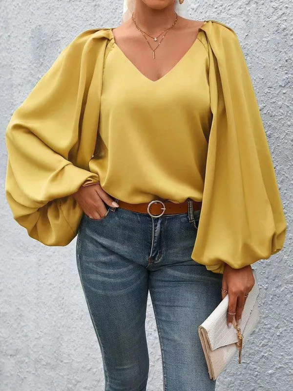 Lantern Sleeve Blouse