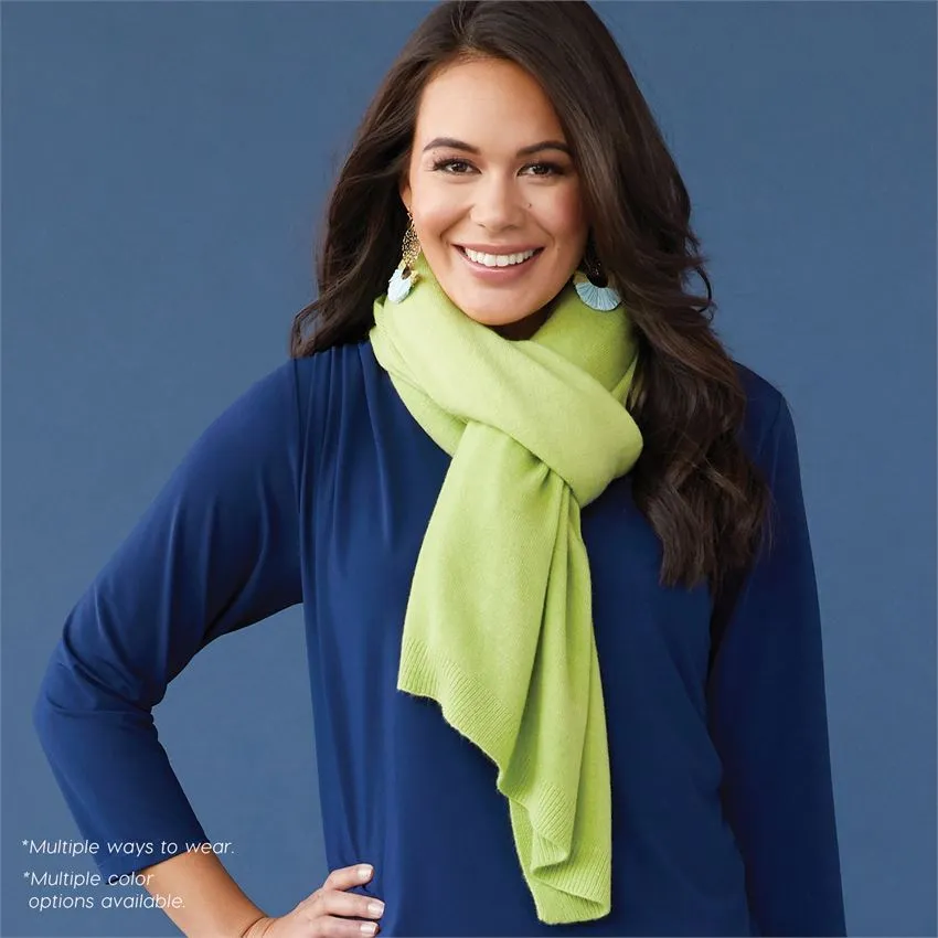 Lightweight Poncho - Creamy Lime