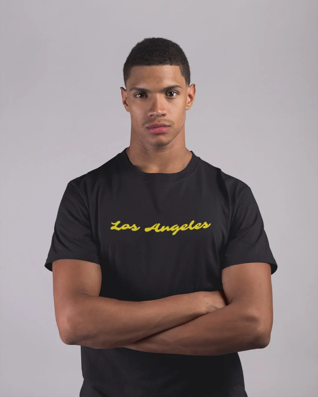 Los Angeles Black Cotton Tee