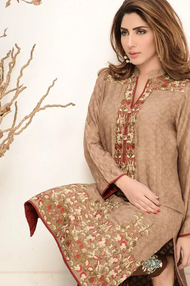 Mahwish & Farishtay Silk Cotton Net Tunics - MF04