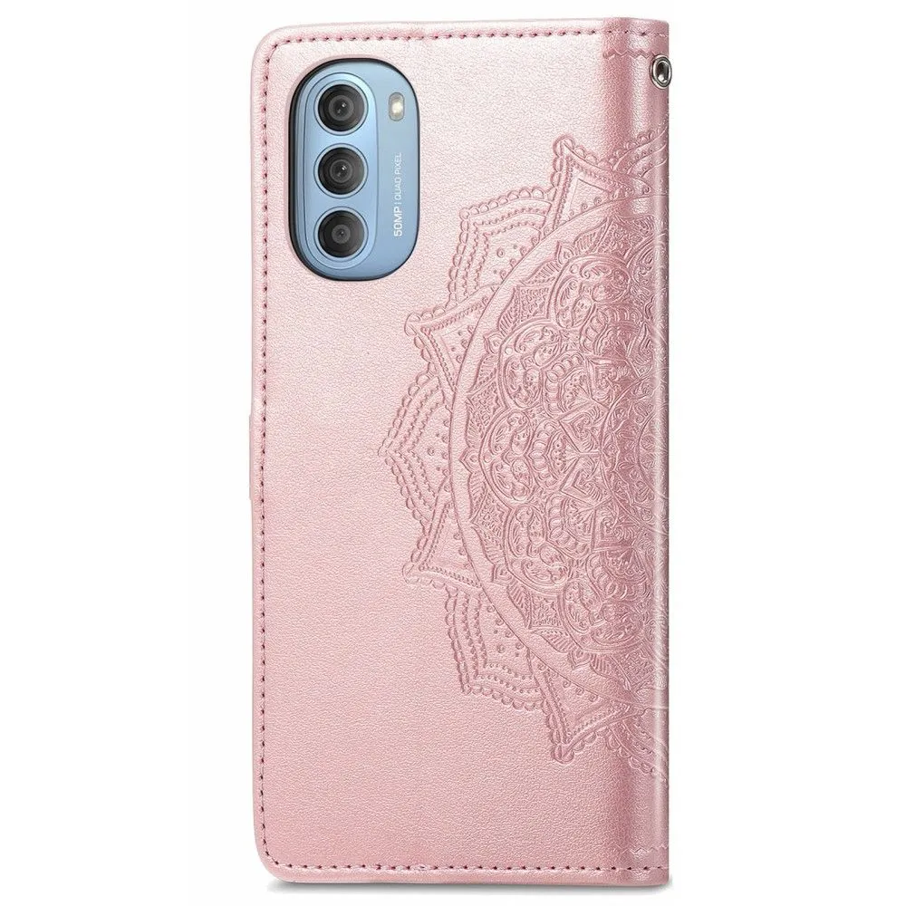 Mandala Motorola Moto G51 5G Flip case - Rose Gold