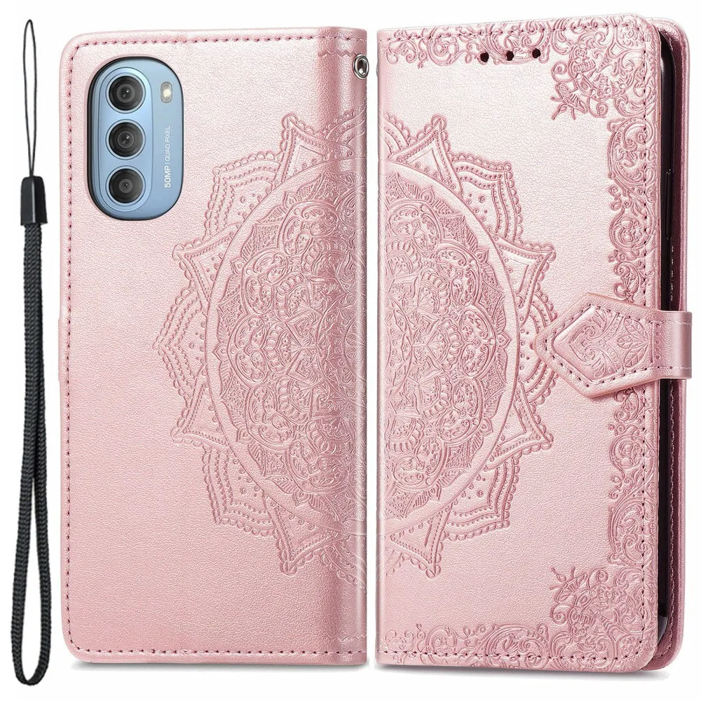 Mandala Motorola Moto G51 5G Flip case - Rose Gold