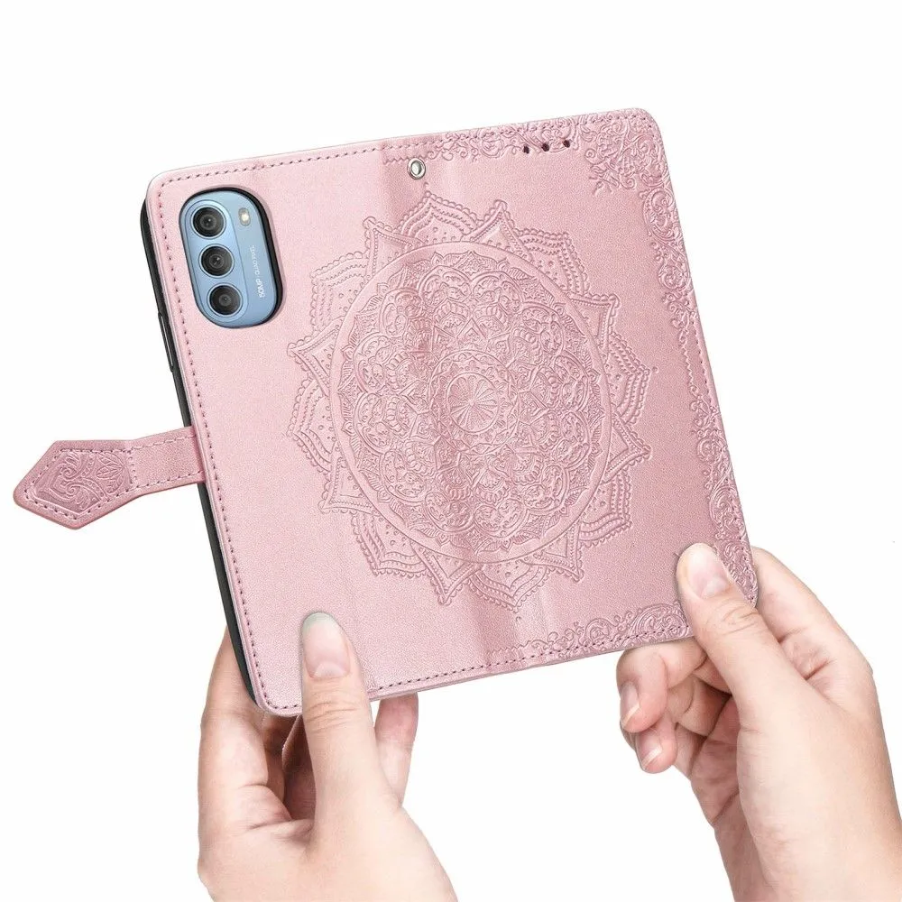 Mandala Motorola Moto G51 5G Flip case - Rose Gold